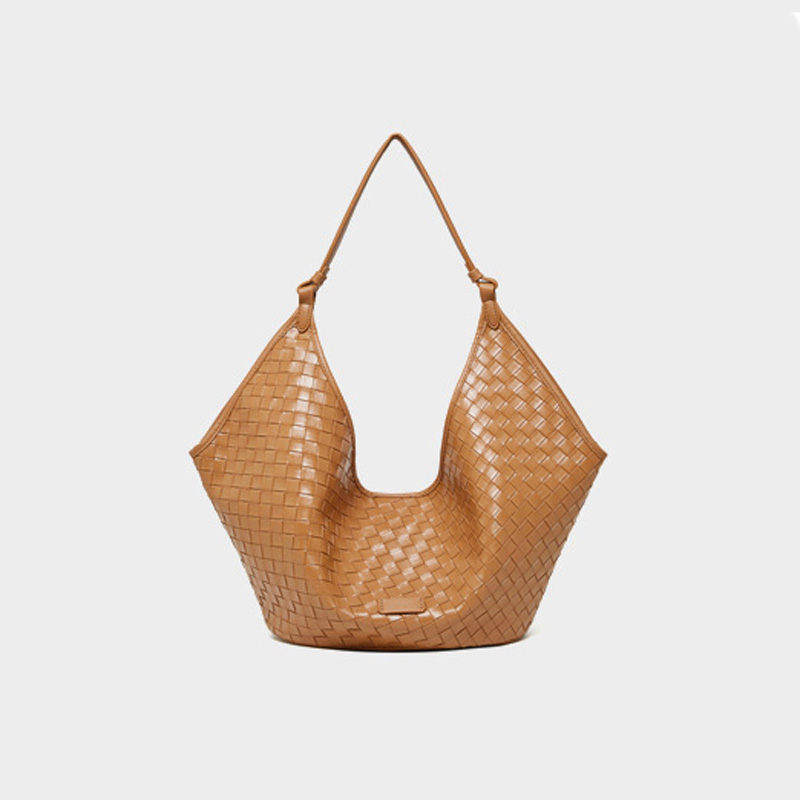 Women's Vintage Woven Genuine Leather Hobo Bag