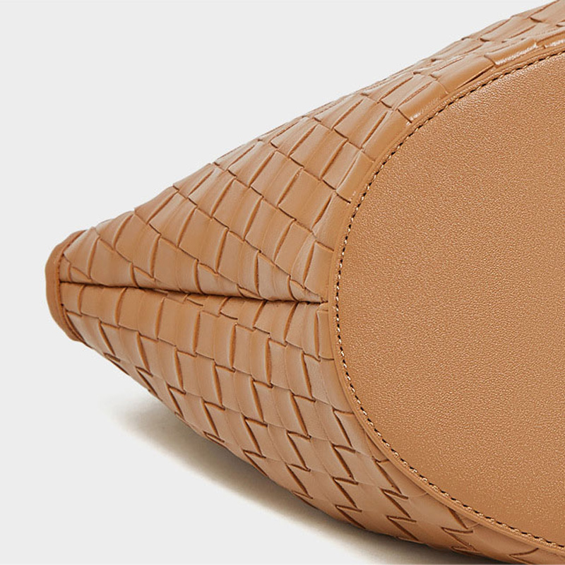 Women's Vintage Woven Genuine Leather Hobo Bag