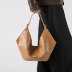 Women's Vintage Woven Genuine Leather Hobo Bag