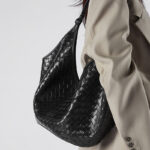 Women's Vintage Woven Genuine Leather Hobo Bag