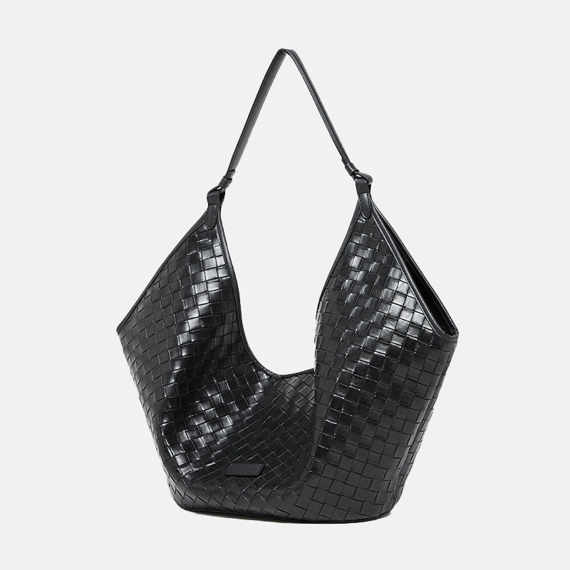 Women's Vintage Woven Genuine Leather Hobo Bag