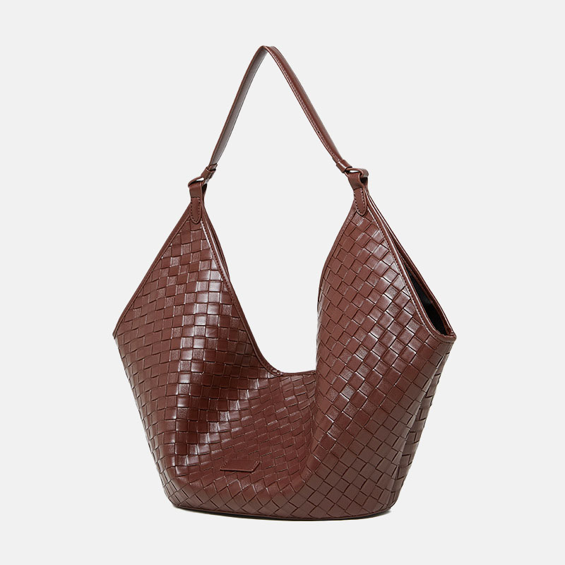 Women's Vintage Woven Genuine Leather Hobo Bag