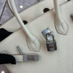 Women's Full Grain Leather Top Handle Bags with Rhinestones Silver Hardware