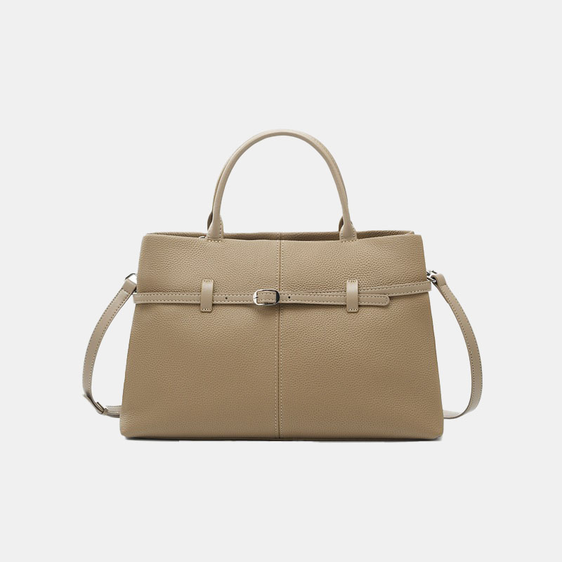 Sac à main à boucle en cuir pleine fleur pour femmes