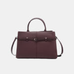 Sac à main à boucle en cuir pleine fleur pour femmes