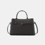 Sac à main à boucle en cuir pleine fleur pour femmes