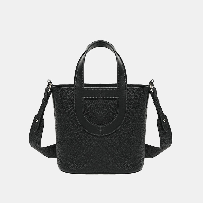 Sac à main en cuir pleine fleur avec bandoulière pour femmes