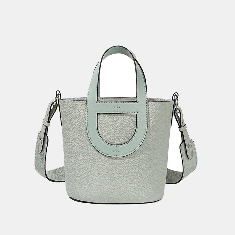 Sac à main en cuir pleine fleur avec bandoulière pour femmes