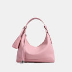 Women's Minimalist Full-Grain Leather Zip-Top Hobo Bags