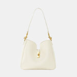 Minimalistische Damen Schulter Crossbody Hobo Tasche aus geteiltem Leder mit goldener Hardware