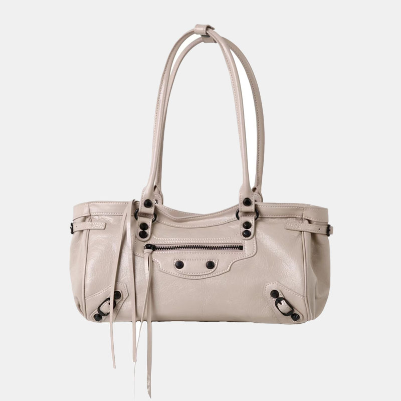 Sac baguette Vintage en cuir ciré craquelé pour femmes