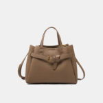 Women's Vintage Full-Grain Leather Buckle Shoulder Strap Handbag