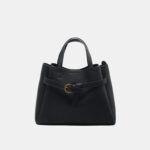 Women's Vintage Full-Grain Leather Buckle Shoulder Strap Handbag