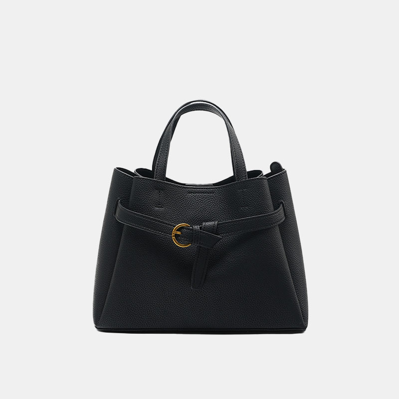 Women's Vintage Full-Grain Leather Buckle Shoulder Strap Handbag