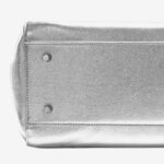 Women's Vintage Soft Leather Lock Close Shoulder Top Handle Bag In Silver Hardware