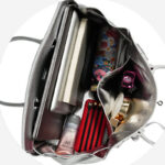 Women's Vintage Soft Leather Lock Close Shoulder Top Handle Bag In Silver Hardware