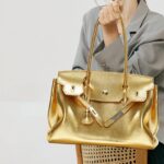 Women's Vintage Soft Leather Lock Close Shoulder Top Handle Bag In Silver Hardware