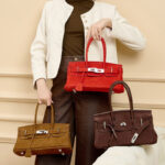 Women's Vintage Suede Full-Grain Leather Horizontal Top Handle Bag In Silver Hardware