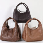 Women's Vintage Woven Spilt Leather Hobo Bag