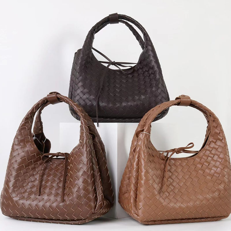 Women's Vintage Woven Spilt Leather Hobo Bag