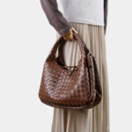 Women's Vintage Woven Spilt Leather Hobo Bag