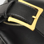 Sac hobo en cuir en forme d'oreiller avec fermeture à glissière pour femmes