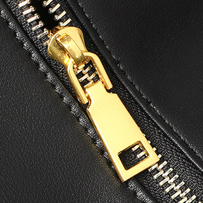 Sac hobo en cuir en forme d'oreiller avec fermeture à glissière pour femmes
