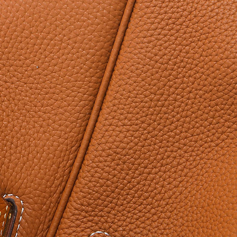 Women's Full-Grain Leather Top Handle Handbag In Gold Hardware 40CM