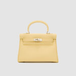Women's Minimalist Genuine Leather Buckle Crossbody Strap Shoulder Top Handle Bag In Silver Hardware