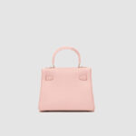 Women's Minimalist Genuine Leather Buckle Crossbody Strap Shoulder Top Handle Bag In Silver Hardware