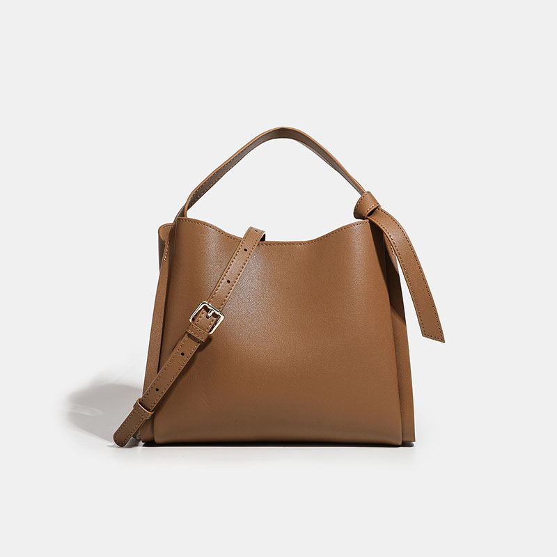 Sac à main minimaliste en cuir véritable avec bandoulière pour femmes