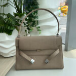 Women's Vintage Genuine Leather Shoulder Handbag In Gold Hardware