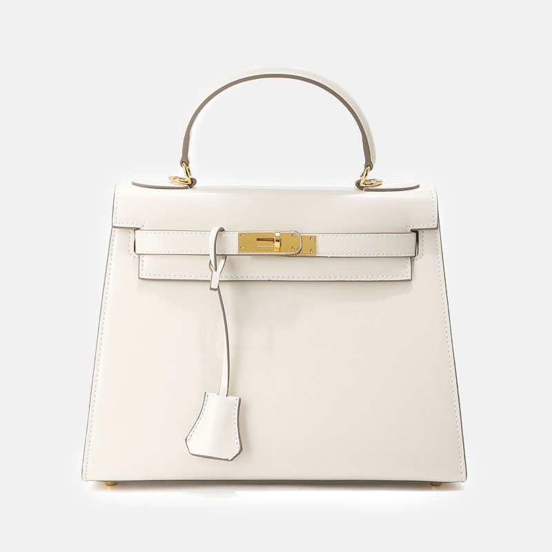 Women's Vintage Glossy Split Leather Shoulder Strap Top Handle Bag In Gold Hardware