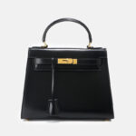 Women's Vintage Glossy Split Leather Shoulder Strap Top Handle Bag In Gold Hardware