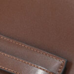 Women's Vintage Glossy Split Leather Shoulder Strap Top Handle Bag In Gold Hardware