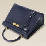 Women's Vintage Glossy Split Leather Shoulder Strap Top Handle Bag In Gold Hardware