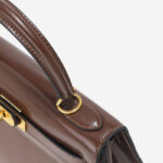 Women's Vintage Glossy Split Leather Shoulder Strap Top Handle Bag In Gold Hardware