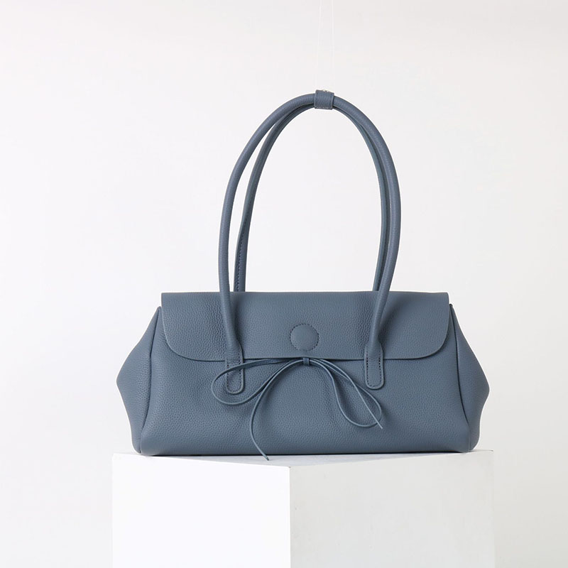 Sac à bandoulière vintage en cuir gaufré avec nœud pour les femmes