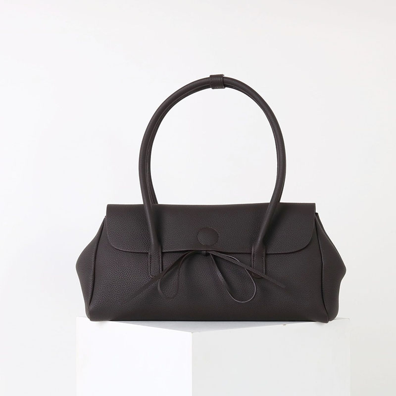 Sac à bandoulière vintage en cuir gaufré avec nœud pour les femmes