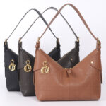 Sac à main vintage en cuir matelassé de grain supérieur avec fermeture à glissière en or pour femmes