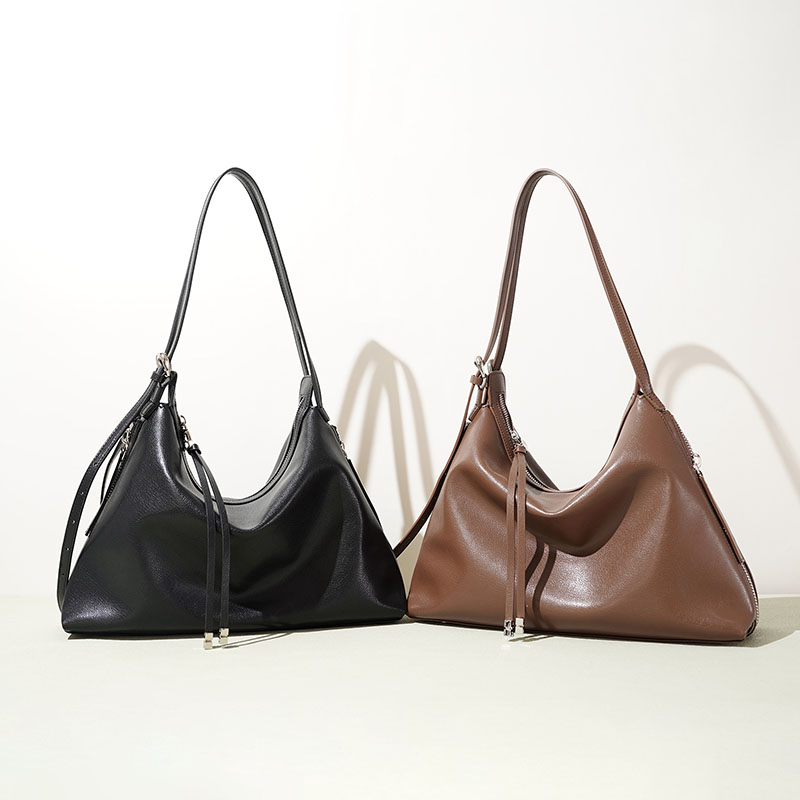 Sac à main vintage en cuir véritable avec fermeture éclair pour femmes