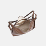 Sac à main vintage en cuir véritable avec fermeture éclair pour femmes