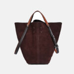 Sacs à main vintage en daim et cuir pleine fleur avec boucle à l'épaule