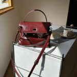 Women's Vintage Waxed Full-Grain Leather Crossbody Shoulder Satchel Handbag In Silver Hardware