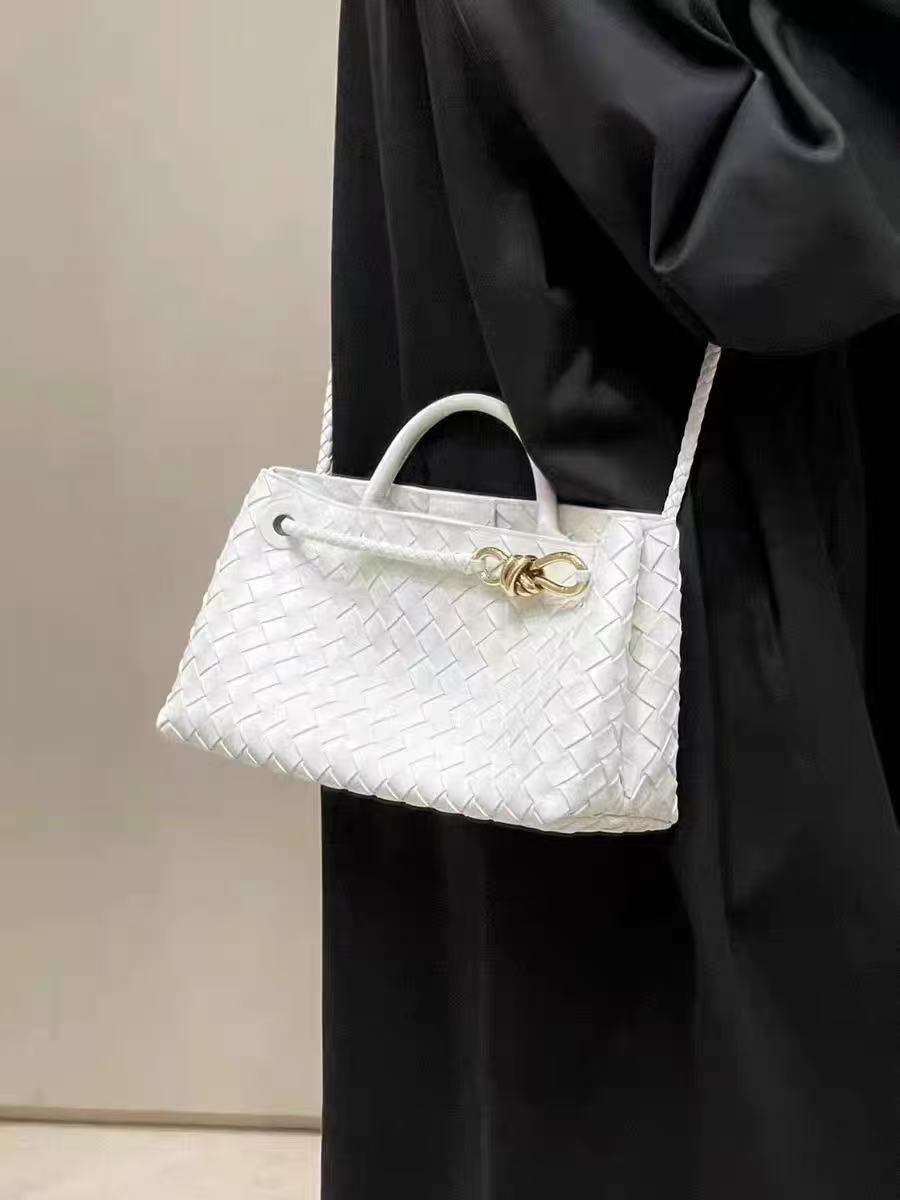 Women's Woven Leather Bow Rope Crossbody Shoulder Handbag photo review