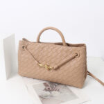 Women's Woven Leather Bow Rope Crossbody Shoulder Handbag