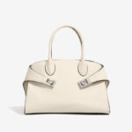 Minimalistische Damen Vollnarbenleder Schulter Crossbody Top Handle Tasche mit silberner Hardware