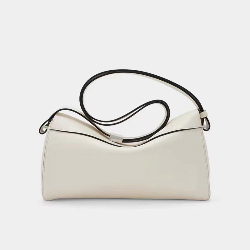 Damen Vintage Cowhide Leder Asymmetrische Klappe Crossbody Umhängetasche In Silber Schloss