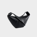 Women's Lambskin Dumpling-Shaped Zipper Crossbody Shoulder Bags