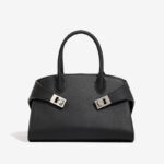 Minimalistische Damen Vollnarbenleder Schulter Crossbody Top Handle Tasche mit silberner Hardware